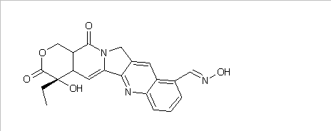 1H-Pyrano[3',4':6,7]indolizino[1,2-b]quinoline-10-carboxaldehyde, 4-ethyl-3,4,12,14-tetrahydro-4-hydroxy-3,14-dioxo-, 10-oxime, (4S)-(CAS:1037028-19-5)
