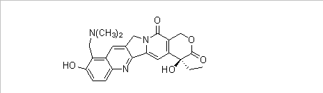 Topotecan

10-Dimethylaminomethyl-4-ethyl-4,9-dihydroxy-1,12-dihydro-4H-2-oxa-6,12a-diaza-dibenzo[b,h]fluorene-3,13-dione(CAS:123948-87-8)