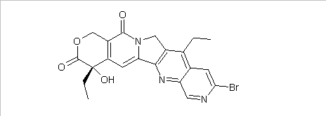 1H-Pyrano[3',4':6,7]indolizino[1,2-b][1,7]naphthyridine-3,14(4H,12H)-dione, 9-bromo-4,11-diethyl-4-hydroxy-, (4S)- (CAS:161871-72-3)