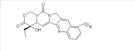 1H-Pyrano[3',4':6,7]indolizino[1,2-b]quinoline-10-carbonitrile, 4-ethyl-3,4,12,14-tetrahydro-4-hydroxy-3,14-dioxo-, (4S)- (CAS:191530-79-7)